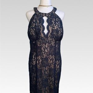 R&M Richards Navy  Lace Dress 14 BRAND NEW
